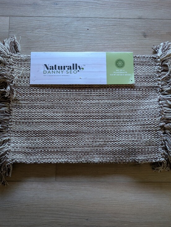Other - NWT Naturally by Danny Seo Woven Fringe Placemats